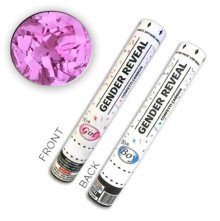 72 Pack 12" Air compressed Gender Reveal It's a Girl Confetti Cannon - Pink