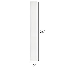 3" x 24" Tall Clear Glass Hurricanes Candle Shade Chimney Tubes Cover - 12 Pieces