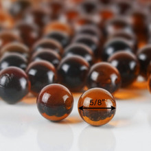 Light Amber Glass Gem Round Marbles Vase Filler 1/2" - 28 lbs