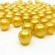 Gold Glass Gem Round Marbles Vase Filler 1/2" - 28 lbs