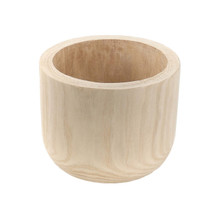 Natural Cylinder Wood Planter 8 x 6.5" - 6 Pcs