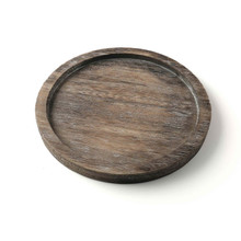 Round Wood Tray 9" Brown Decorative Farmhouse Candle Plate -  10 Pcs