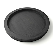 Round Wood Tray 11" Black Decorative Farmhouse Candle Plate -  10 Pcs