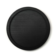 Round Wood Tray 13" Black Decorative Farmhouse Candle Plate -  10 Pcs