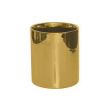 Gold Ceramic Cylinder Vase - 4"H - 24 Pieces