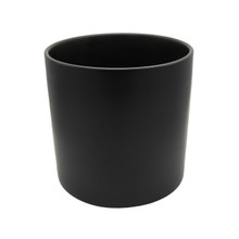 Black Ceramic Cylinder Vase – 6.75" H – 6 pcs/case