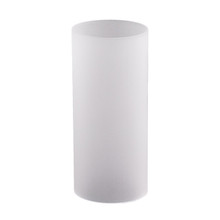 Frosted White 4" x 10" Glass Hurricane Open Base Candle Holder Chimney Tube - 12 Pieces