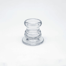 Clear 2" Sculpted Taper Candle Holder – 48 Pieces