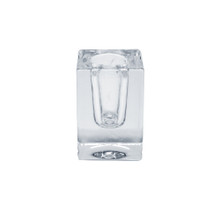 Clear 2.36" Tall Clifford Cube Glass Taper Candle Holder  – 24 Pieces