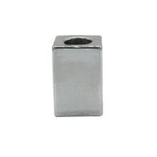 Silver 2.36" Tall Clifford Cube Glass Taper Candle Holder  – 24 Pieces