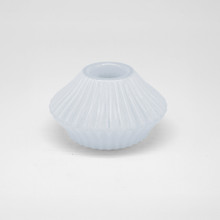 White 1.7" Echo Bloom Glass Reversible Candle Holder – 48 Pieces