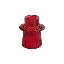 Red 2.75" Fluted Taper Candle Holder – 48 Pieces