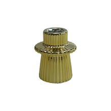 Gold 2.75" Fluted Taper Candle Holder – 48 Pieces
