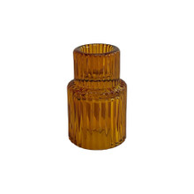 Amber 2.75" Art Deco Taper Candle Holder – 48 Pieces