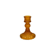 Amber  4.1" Harlequin Taper Candle Holder – 24 Pieces