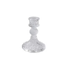 Clear 4.1" Harlequin Taper Candle Holder – 24 Pieces