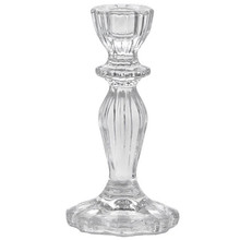 Clear 6.12" Clear Regal Taper Candle Holder – 24 Pieces