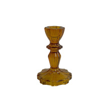 Amber 4.3" Small Regal Taper Candle Holder – 24 Pieces
