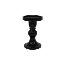 Black 5.3" Large Clear Classic Pillar / Taper Candle Holder – 24 Pieces