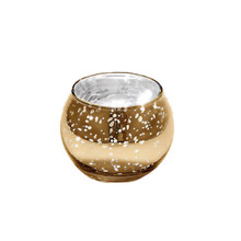 Gold Mercury Bubble Bowl Vase / Votive Candle Holder – 4" – Various Colors – Inner Pack 6 pcs / Full Case 48 pcs