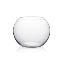 Clear Bubble Bowl Glass Vase – 8" – 6 pcs/case
