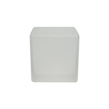 Frosted Everyday Cube Glass Vase / Candle Holder – 5" – 12 pcs/case