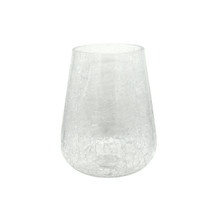 Clear Large Tapered Up Frostveil Crackle Bowl Vase – 9.25" – 6 pcs/case
