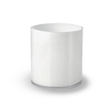 Luxurious Layered White Glass Cylinder Vase – 5" x 5" – 12 pcs/case