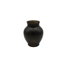 Frosted Black Dunham Urn Vase, Machine Blown – 6.25" – 12 pcs/case
