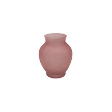 Frosted Pink Dunham Urn Vase, Machine Blown – 6.25" – 12 pcs/case