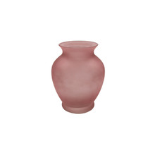Frosted Pink Dunham Urn Vase, Machine Blown – 7.5" – Various Colors – 9 pcs/case