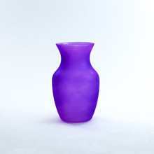 8" Frosted Purple Glass Rose Bouquet Vase - 12 Pieces