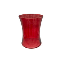 Frosted Red Rosario Vase, Machine Blown – 8" – 6 pcs/case