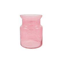 Pink Bridgerton Cinched Vase, Machine Blown – 7.5" – 12 pcs/case