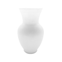10.6" Frosted White Glass Ginger Jar - 6 Pieces