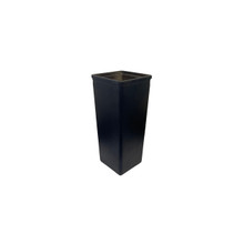 9" Black Sanded Glass Tapered Block Vase - 12 Pieces