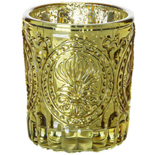 Gold 3.15" Primrose Mercury Glass Votive Candle Holder - 72 Pieces
