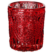 Red 3.15" Primrose Mercury Glass Votive Candle Holder - 72 Pieces