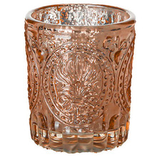 Rose Gold 3.15" Primrose Mercury Glass Votive Candle Holder - 72 Pieces