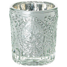 Silver 3.15" Primrose Mercury Glass Votive Candle Holder - 72 Pieces