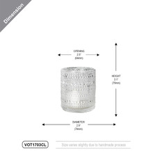 Clear Bubble Mercury Votive Candle Holder – 3.1" – 72 pcs/case (Inner Pack of 6)