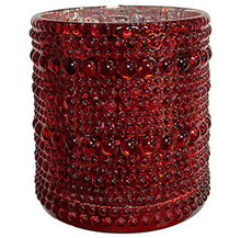 Red 3.1" Bubble Mercury Glass Votive Candle Holder - 72 Pieces