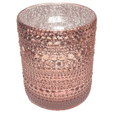 Rose Gold 3.1" Bubble Mercury Glass Votive Candle Holder - 72 Pieces