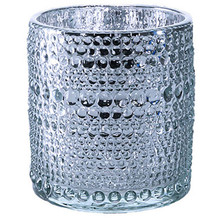 Silver 3.1" Bubble Mercury Glass Votive Candle Holder - 72 Pieces