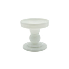 White 3.4" Glass Classic Pillar & Taper Candle Holder - 24 Pieces