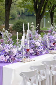 Purple Lavender Rose Table Centerpiece / Floor Flower Wedding Décor Props – 2 pcs set