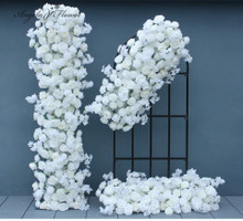 Blue Wedding Background Floral Art Rose Hydrangea Orchid Floor Flower – 2 pcs of 50 x 50cm