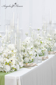 2pcs White Floral Arrangement Table Flower Aisle Wedding Event Decor Supplies – 1.64ft × 1.96ft