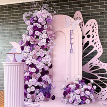 Purple Wedding Backdrop Arch Floral Arrangement - (2pcs flowers no stand)