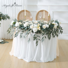 7ft Champagne White Greenery Garland – Wedding & Event Decor